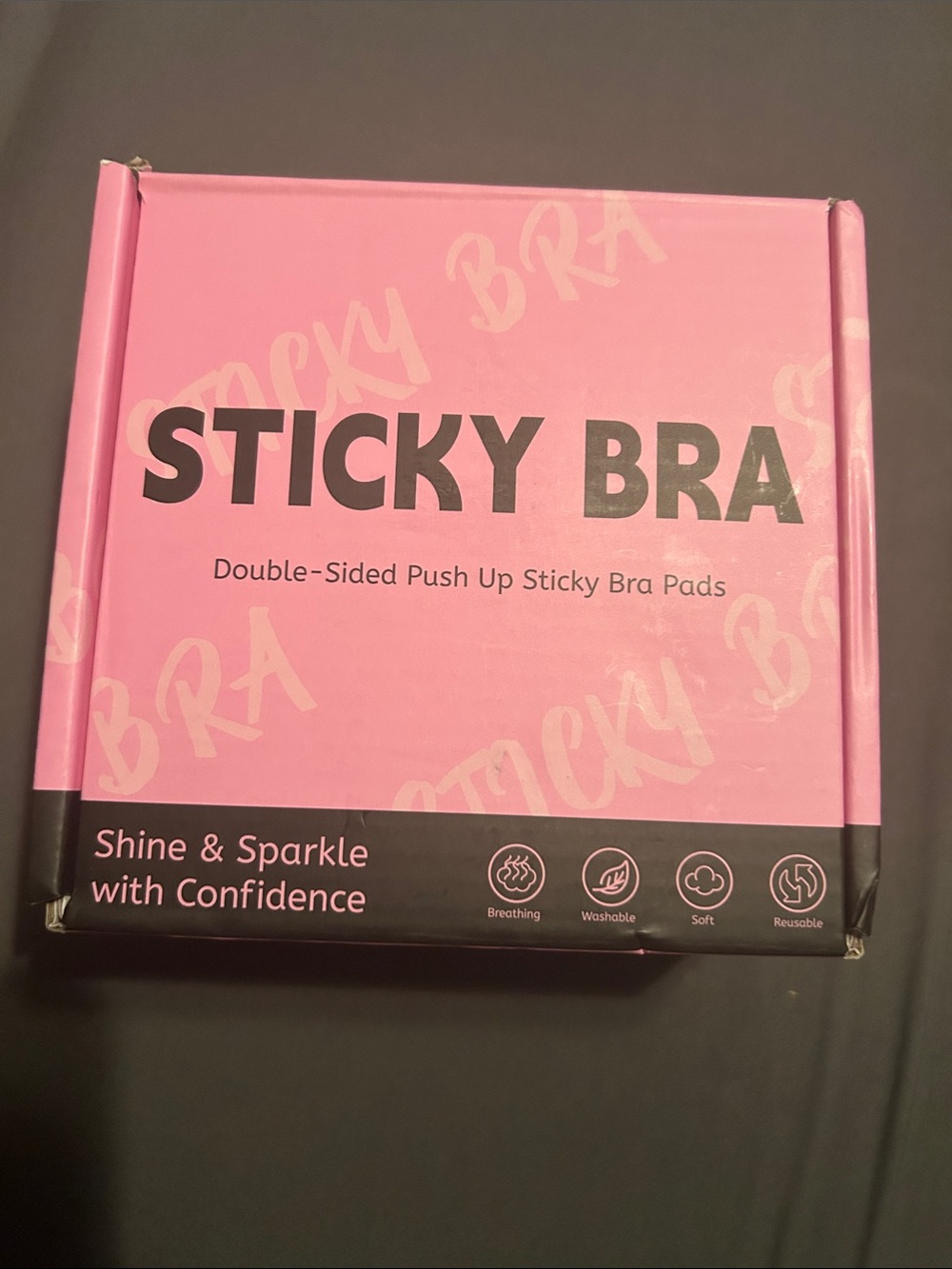 Sticky Bra Double-Sided Push Up Sticky Bra Pads - Pink - Size Medium